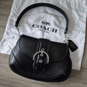 COACH Limited Edition Soho Black Leather Shoulder Bag